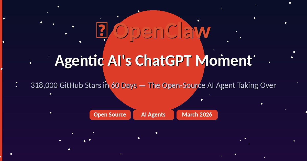 OpenClaw — the open-source AI agent hitting 318,000 GitHub stars in 60 days